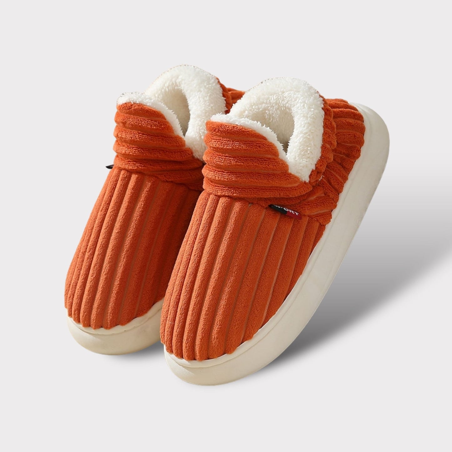 Dame Plys Varm Skridsikker Indendørs Tøfler Sutsko Tech Butik Orange 36-37