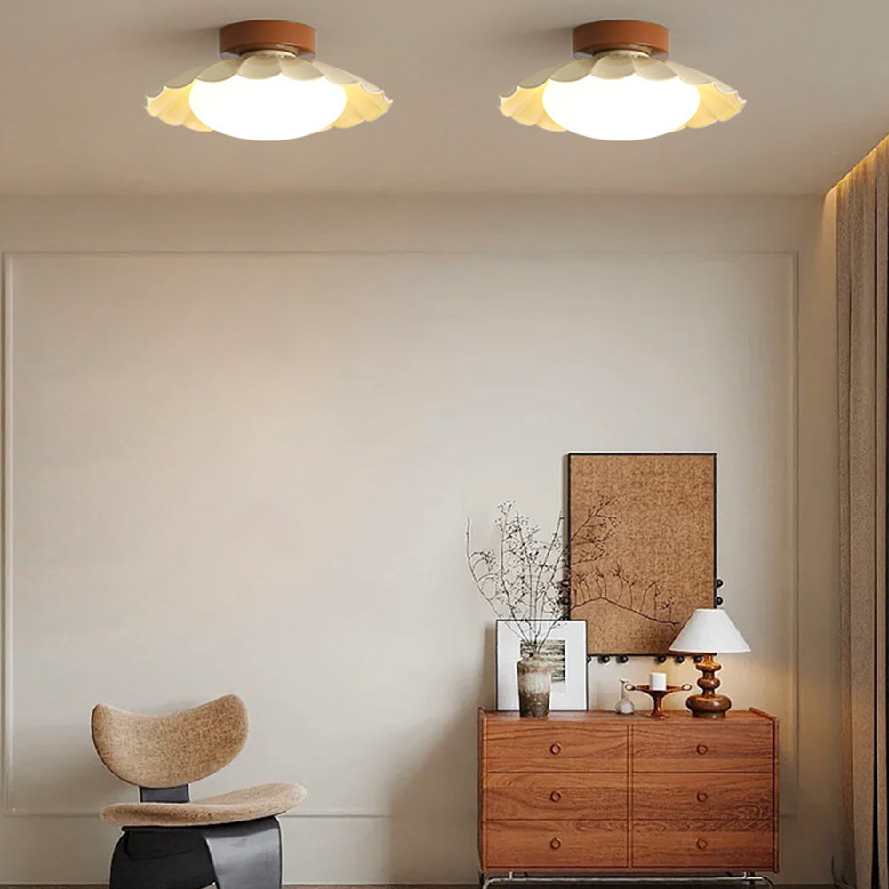 Vintage indbygget loftslampe med blomstermotiv – elegant indendørs belysning Belysning Tech Butik