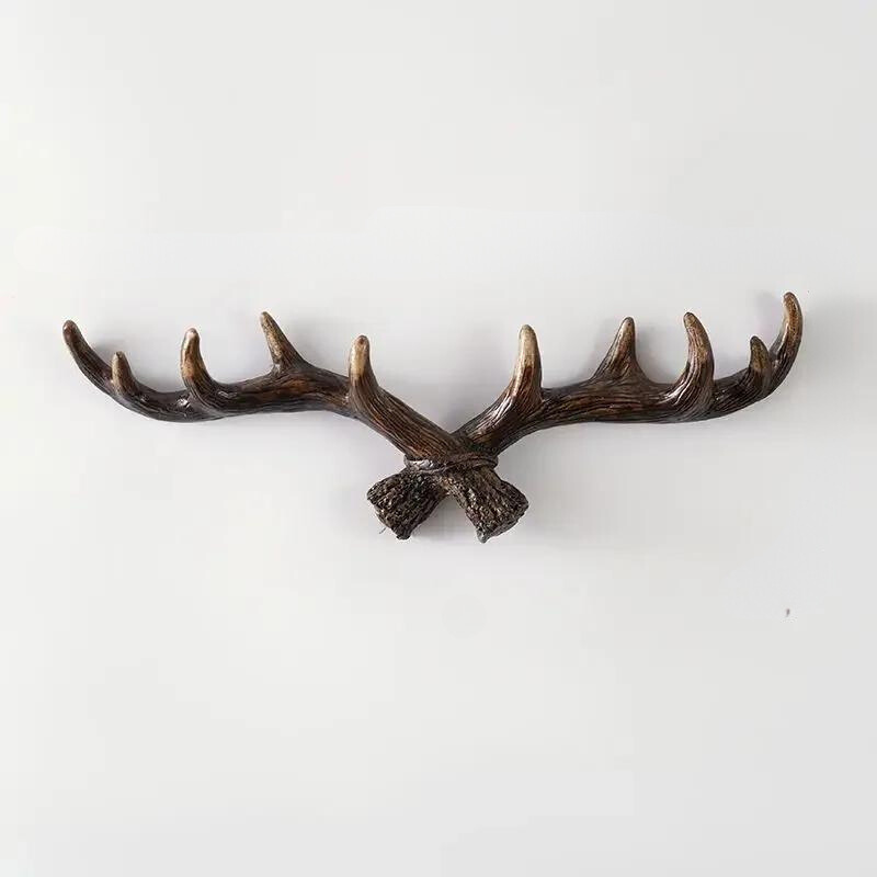 Vintage Geweihanger - Retro Kapstok til Entré, Gang og Stue Opbevaring Frakkeholder Tech Butik