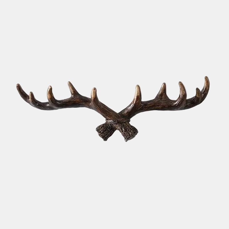 Vintage Geweihanger - Retro Kapstok til Entré, Gang og Stue Opbevaring Frakkeholder Tech Butik S (9.5*28) Sort