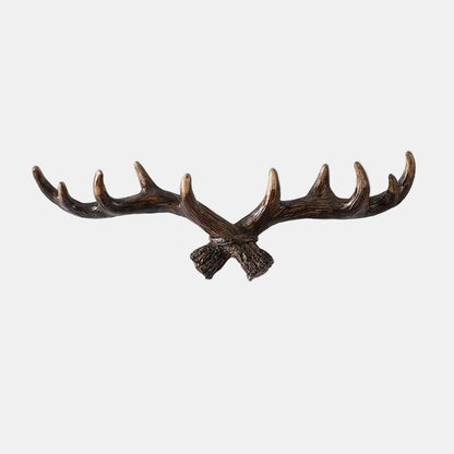 Vintage Geweihanger - Retro Kapstok til Entré, Gang og Stue Opbevaring Frakkeholder Tech Butik S (9.5*28) Sort