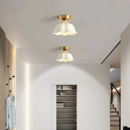 Vintage Loftlampe i Keramik & Glas – Tidløs, Varm Belysning Belysning Tech Butik Guld