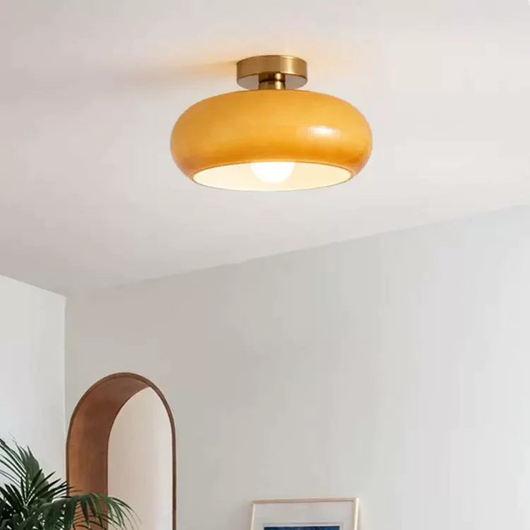 Vintage Rund Glas Loftlampe Loftlamper Tech Butik