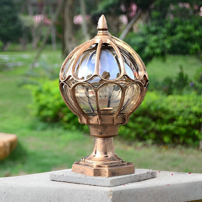 Vintage Udendørs Pullertlampe – Glasglobus Design Udendørs belysning Tech Butik