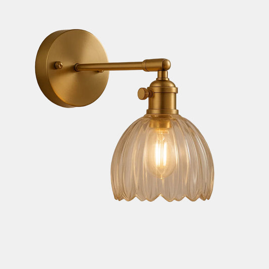 Vintage Væglampe Med Glas Tulipan Design Til Stue Belysning Væglampe Tech Butik Gennemsigtig