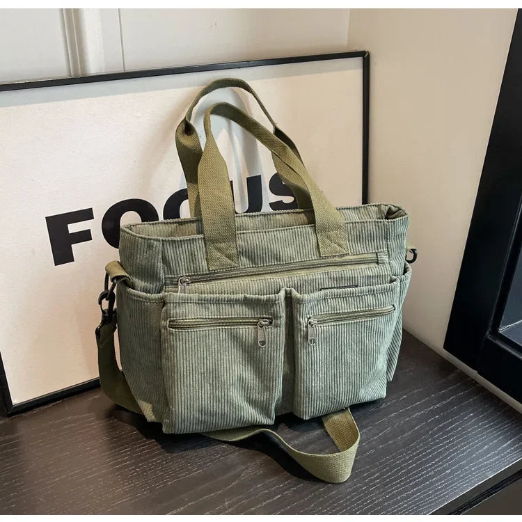 Trendy Fløjltaske – Stilfuld, Praktisk & Altid Organiseret Shopper Bags Tech Butik Grøn