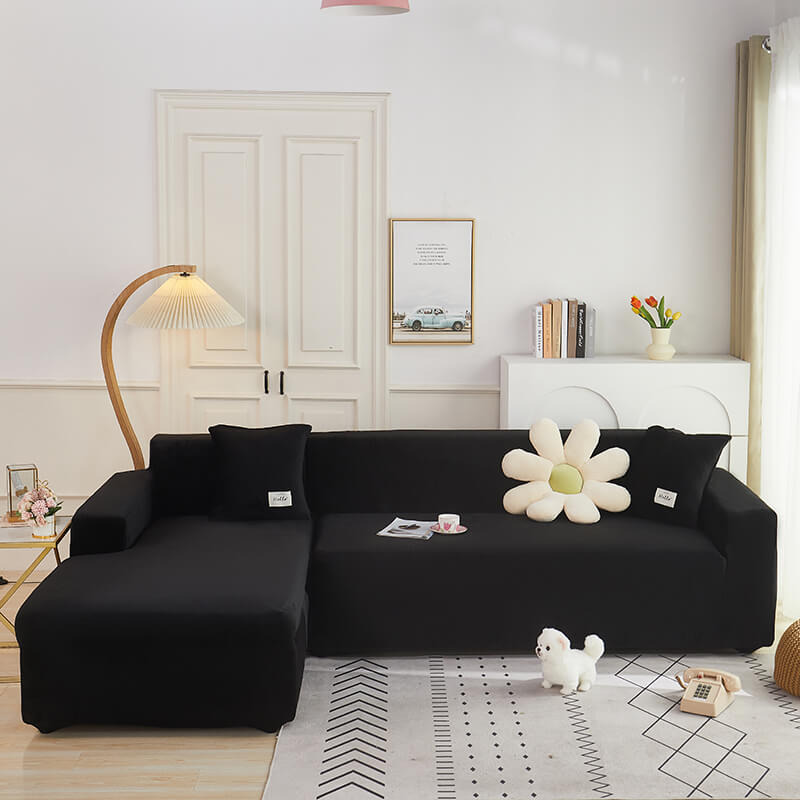 Strækbar Sofabetræk med Fuld Beskyttelse og Glat Pasform sofa cover Tech Butik Sort 1-personers 90-140CM