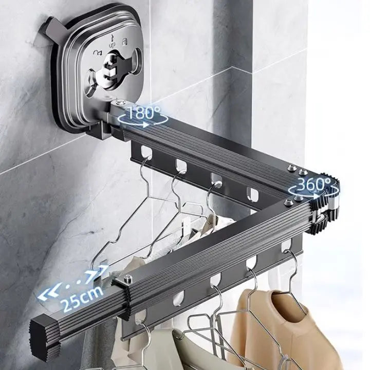 Sammenklappelig vægmonteret tøjbøjle – Pladsbesparende vasketøjsløsning Home Tech Butik
