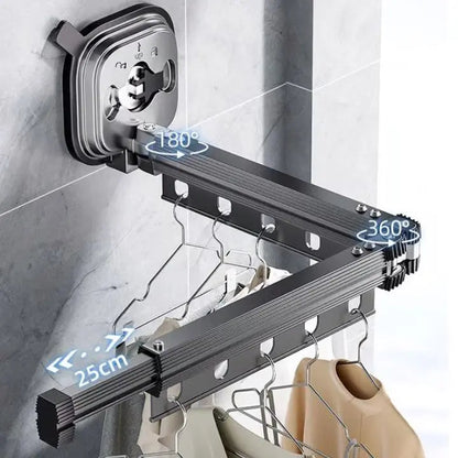 Sammenklappelig vægmonteret tøjbøjle – Pladsbesparende vasketøjsløsning Home Tech Butik