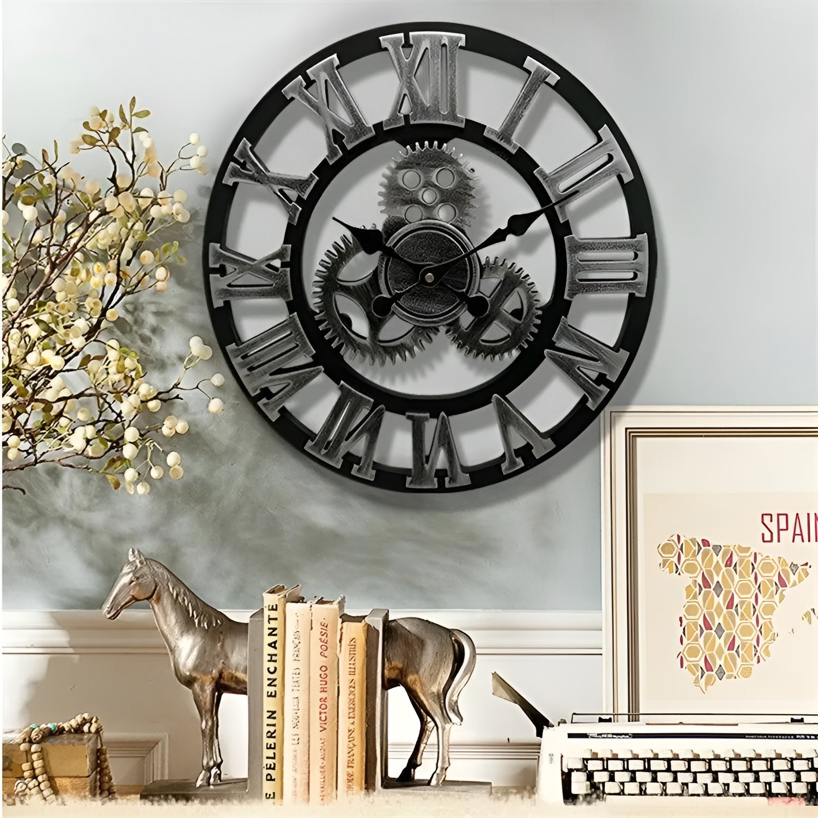 Vintage Industrielt Vægur – Mekanisk Design med Retro Charm Watches Tech Butik