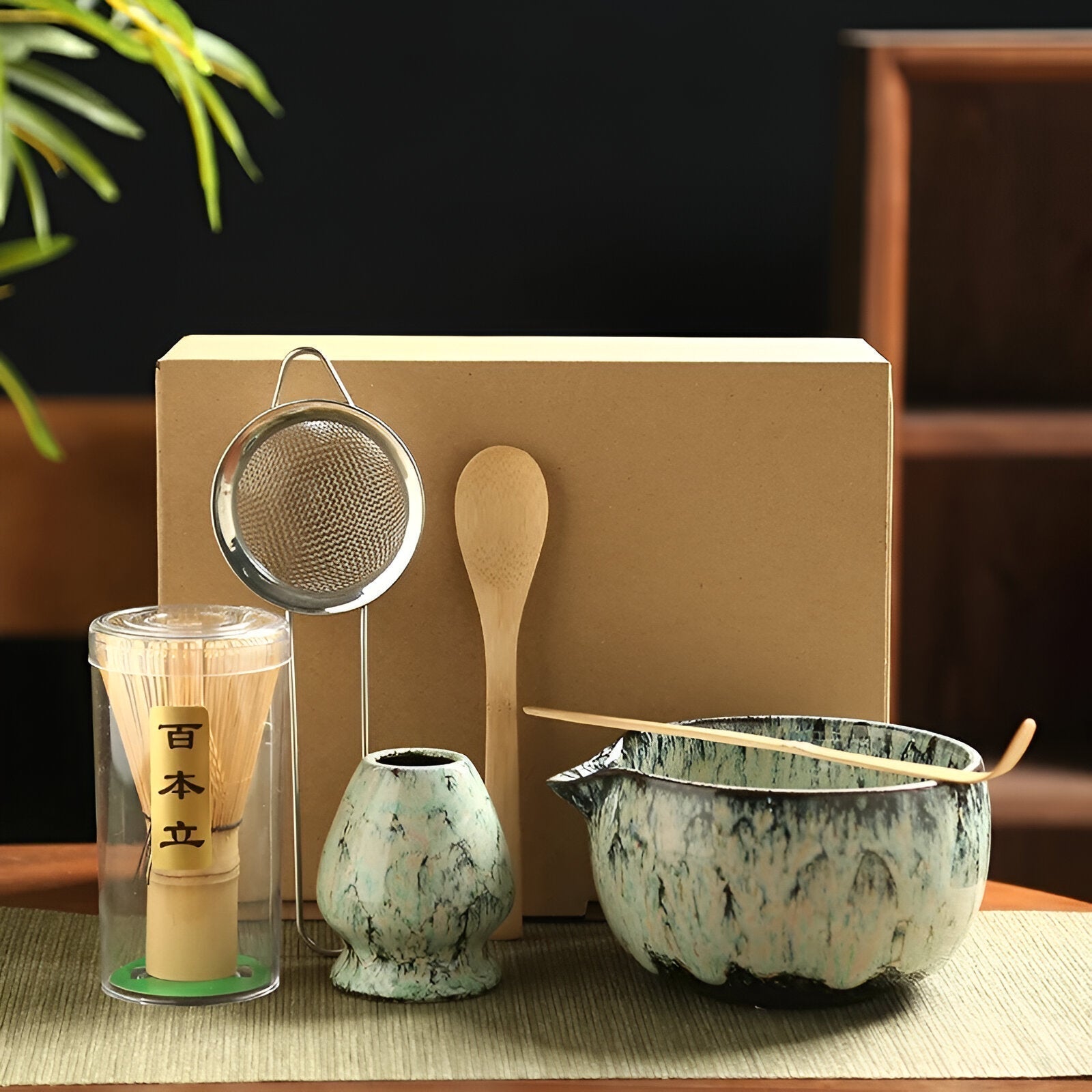 Traditionelt Matcha-Te Sæt – Komplet 6-delt Premium Kit til Ægte Tilberedning Tea Set Tech Butik Lys cyan Matcha sæt