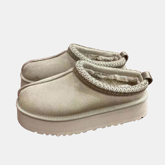 Beige Ankelstøvler Dame med Hæl – Ultra Mini Plateau til Vinterbrug Kvinders Støvler Tech Butik Beige 36