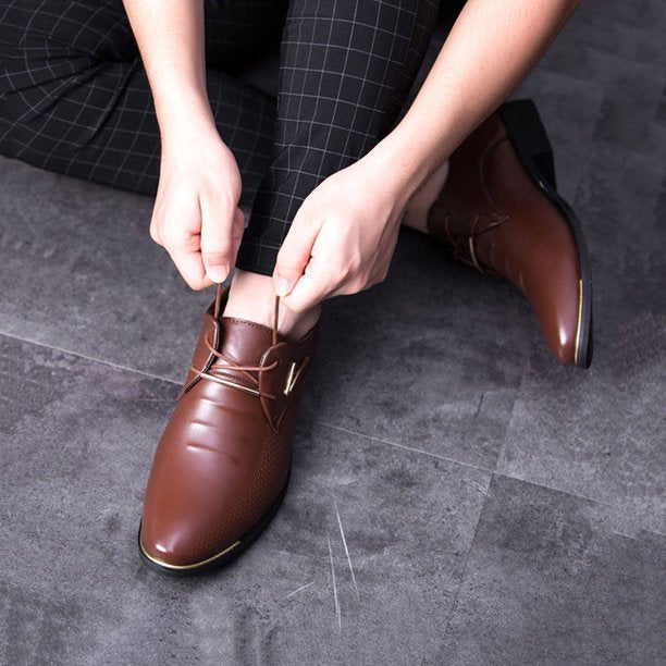 Herre Casual Lædersko – Tidløst Design med Overlegen Komfort Shoes Tech Butik