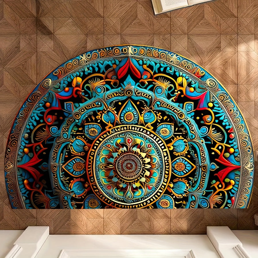 Dekorativ Mandala Gummimåtte – Holdbar Skridsikker Udendørs Måtte Doormats Tech Butik 3 Stykker 40 × 60cm