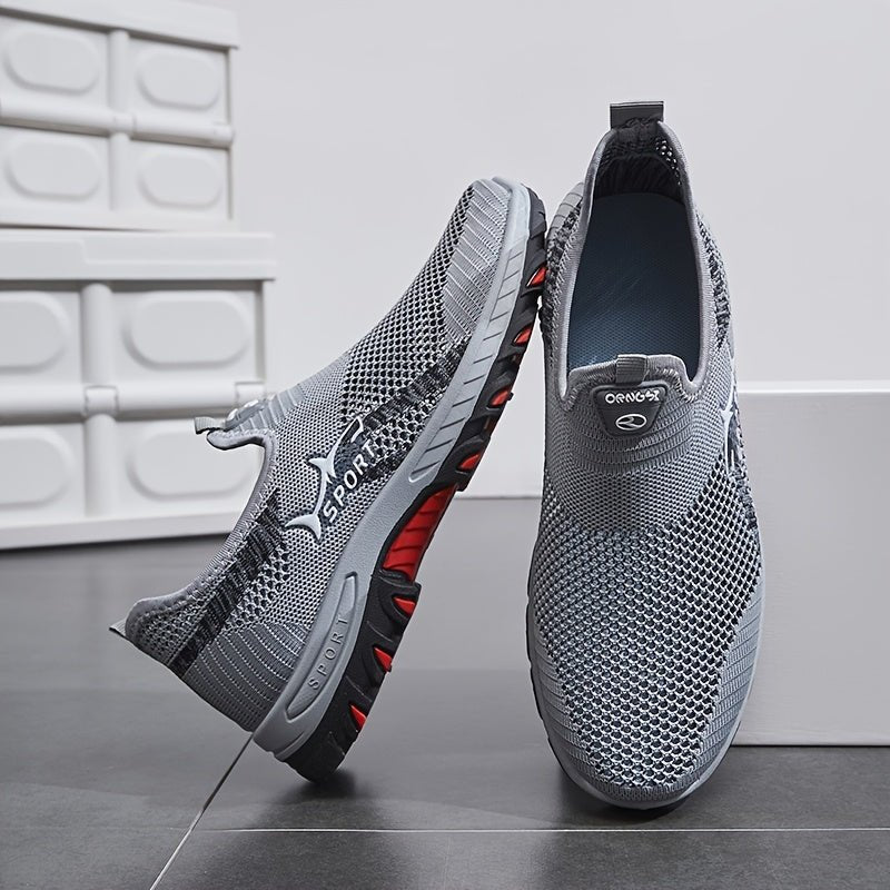 Herres Slip-On vandresko med Åndbar Komfort og Fleksibel Støtte Slip-On Gå-Sko Tech Butik