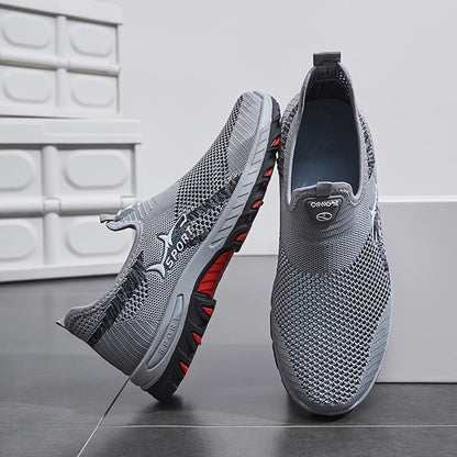 Herres Slip-On vandresko med Åndbar Komfort og Fleksibel Støtte Slip-On Gå-Sko Tech Butik
