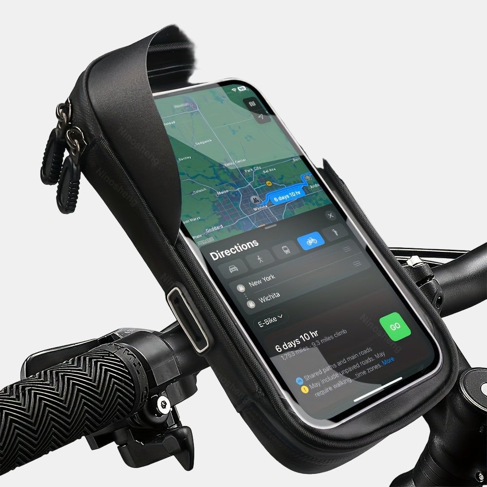Vandtæt Drejelig Telefonholder til Cykler og Motorcykler Telefonholder Tech Butik Sort