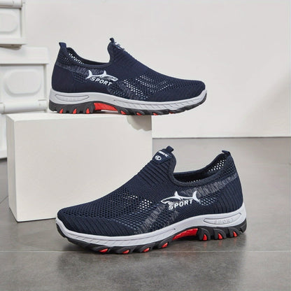 Herres Slip-On vandresko med Åndbar Komfort og Fleksibel Støtte Slip-On Gå-Sko Tech Butik