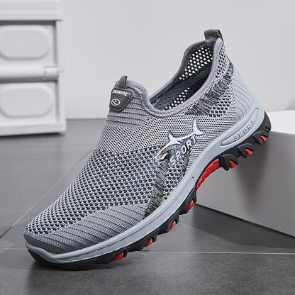 Herres Slip-On vandresko med Åndbar Komfort og Fleksibel Støtte Slip-On Gå-Sko Tech Butik
