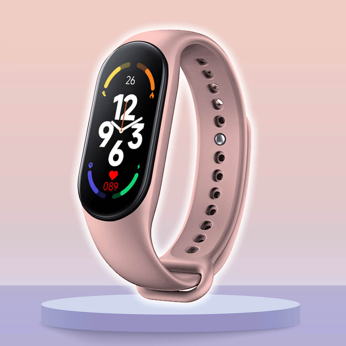 Smartur til børn med skridttæller, pulsmåler og søvnovervågning Tracker Watch Tech Butik Lyserød