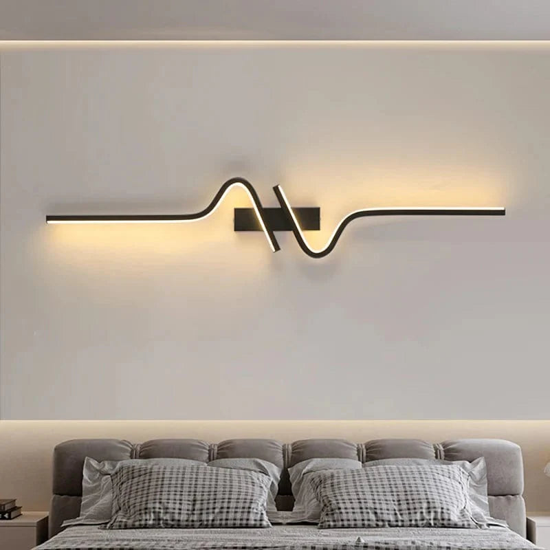 Moderne Minimalistisk Strip LED Væglampe til Soveværelse og Stue Lamp Tech Butik