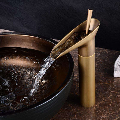 Vandfald Antik Vandhane – Elegant Messing Håndvaskblander Tech Butik