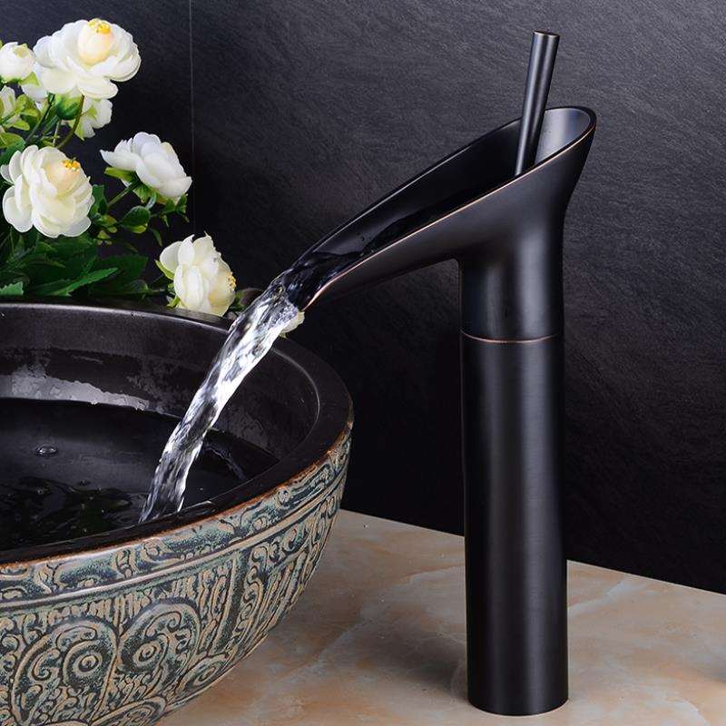 Vandfald Antik Vandhane – Elegant Messing Håndvaskblander Tech Butik