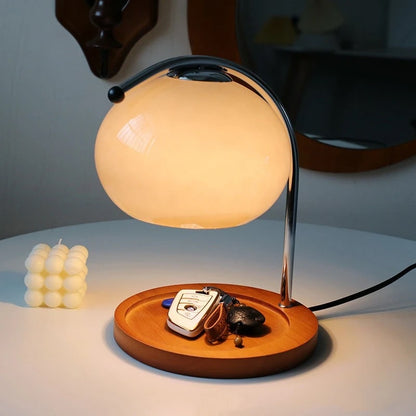 Retro Bauhaus Bordlampe – Vintage Glaslampe & Aromaterapi Lysvarmer Lamp Tech Butik