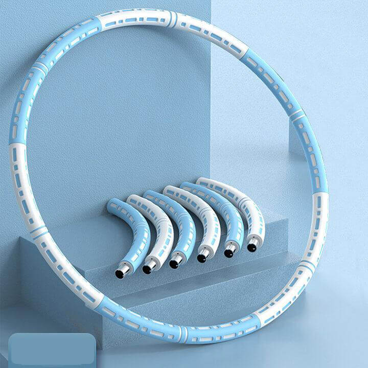 Hulahopring med Metalkerner – Sjov, Fitness & Helkropstræning Hula Hoop Tech Butik Blå og hvid