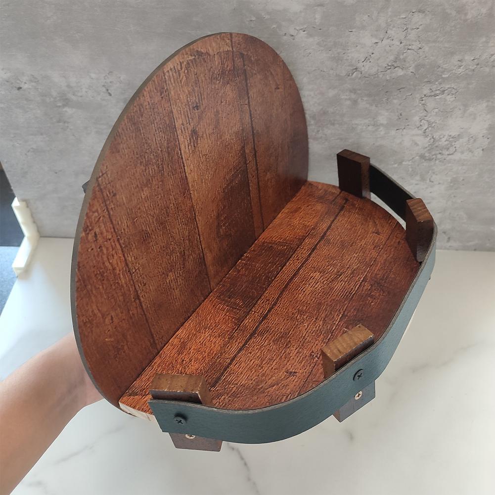 Whiskyhylde – Rustik Væg­hylde i Bourbon-Tønde-Stil til Bar & Home Bar Bourbon Whiskey Barrel Shelf Tech Butik