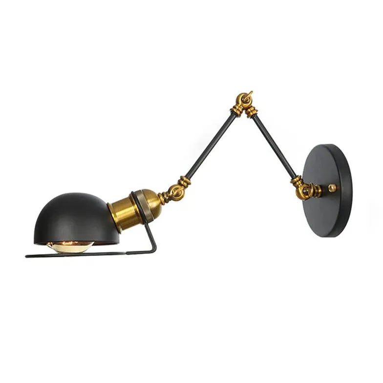 Vintage Retro Stil Væglampe til Hjemmet Lamp Tech Butik Guld+Sort 4+4