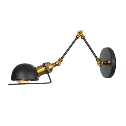 Vintage Retro Stil Væglampe til Hjemmet Lamp Tech Butik Guld+Sort 4+4