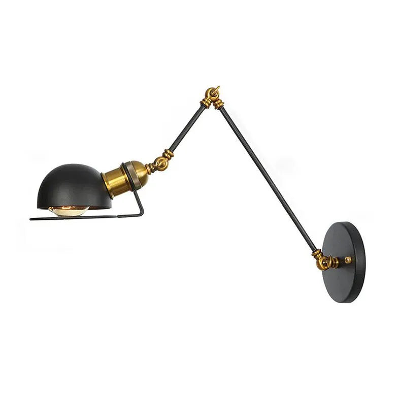 Vintage Retro Stil Væglampe til Hjemmet Lamp Tech Butik Guld+Sort 12+4