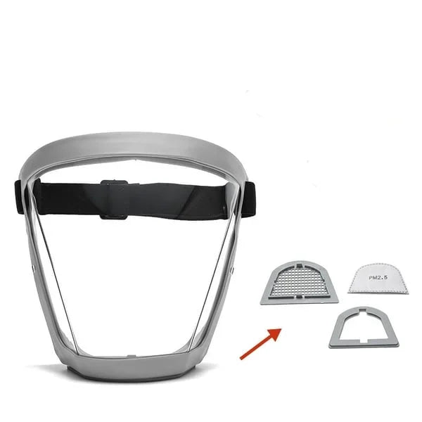 Fuld Ansigtsskærm – Ultimativ Sikkerhed med Komfortabel Pasform Home Tech Butik Grå Ansigtsskærm