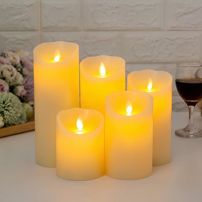 Moderne Flammeløse Blok Stearinlys – Elegant Stemningslys Uden Flamme Home & Decor Tech Butik