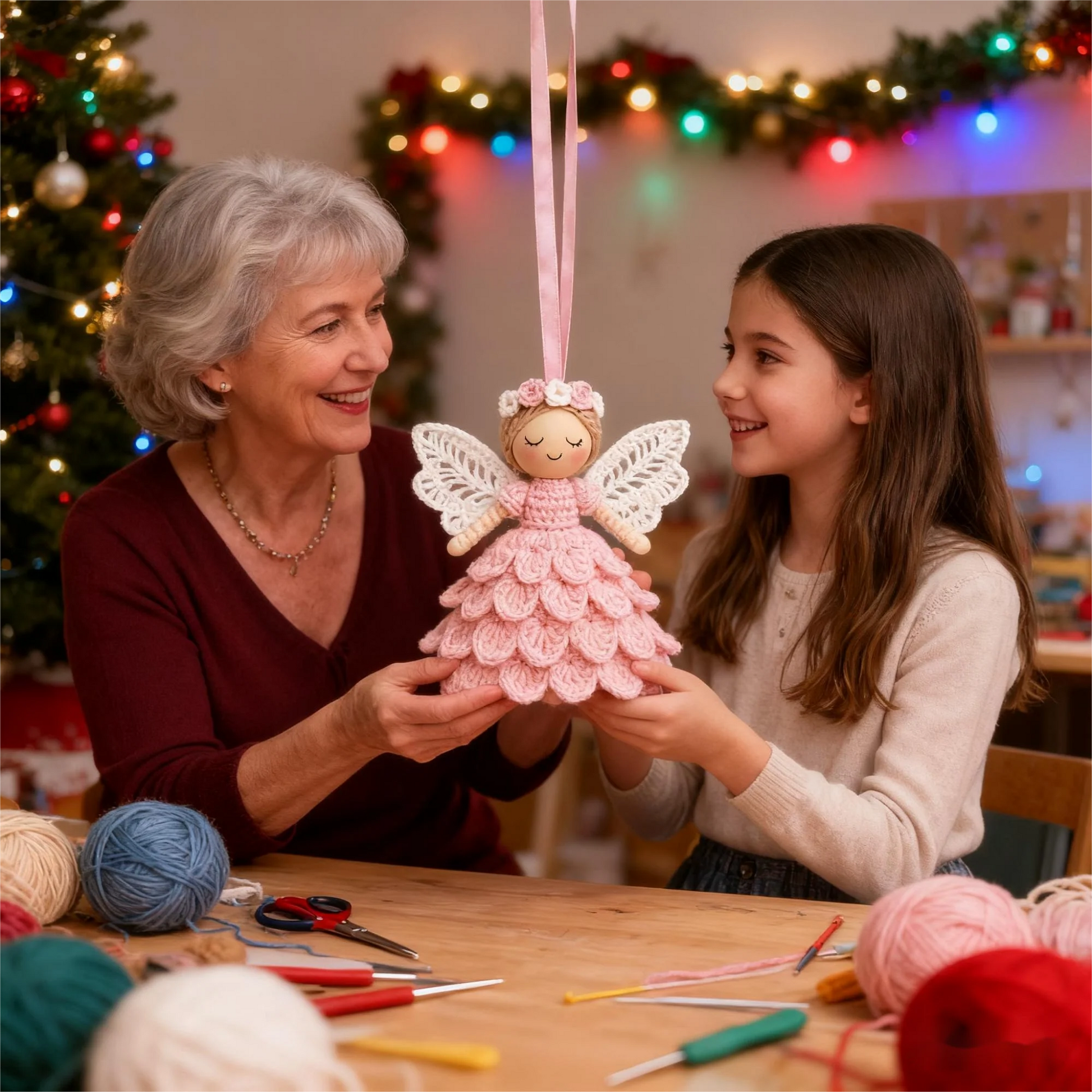 DIY Engel Udsmykning Hæklesæt – Kreativ Håndarbejde til Smuk Hjemmelavet Dekoration Toys Tech Butik