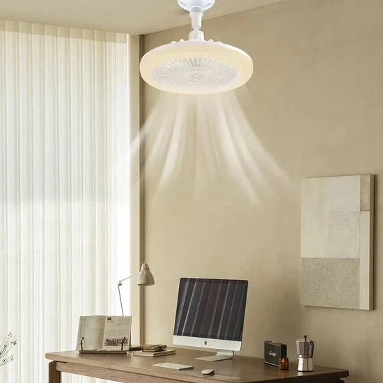 Loftventilator med LED Lys og Fjernbetjening Lamp Tech Butik