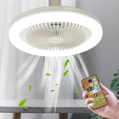 Loftventilator med LED Lys og Fjernbetjening Lamp Tech Butik