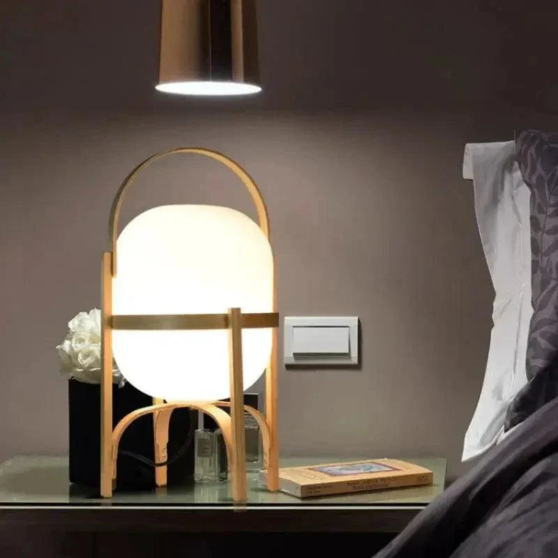 Træbordlampe – Naturlig Elegance med Varm, Moderne Stemningsbelysning Table Lamp Tech Butik