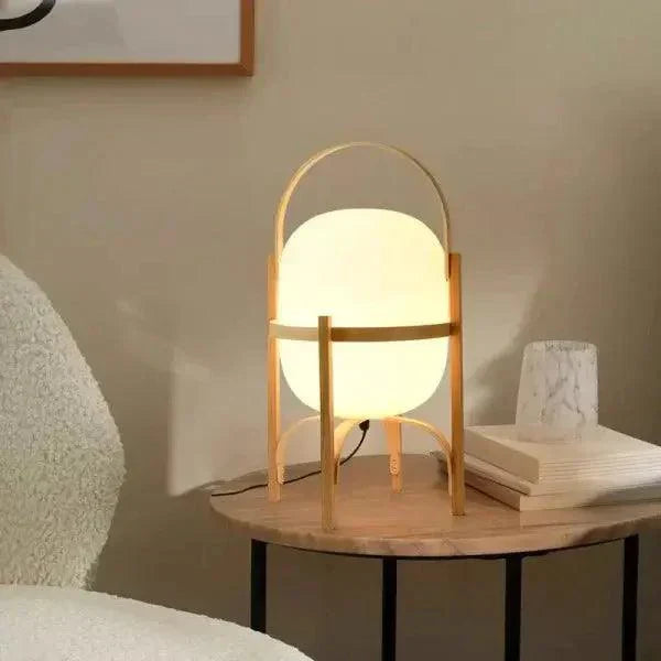 Træbordlampe – Naturlig Elegance med Varm, Moderne Stemningsbelysning Table Lamp Tech Butik