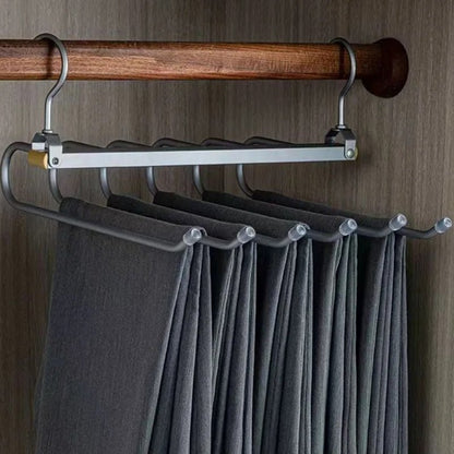 Pladsbesparende buksebøjle i aluminium – Smart og roterbar bøjle til garderoben Storage & Organization Tech Butik Metallisk grå