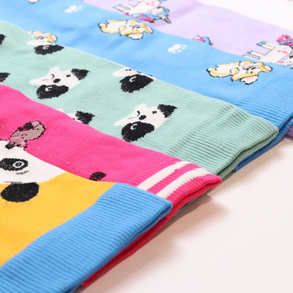 Farverige Lange Kompressionssokker (4 par) – Støttende, Komfortable og Energigivende Sokker Socks Tech Butik
