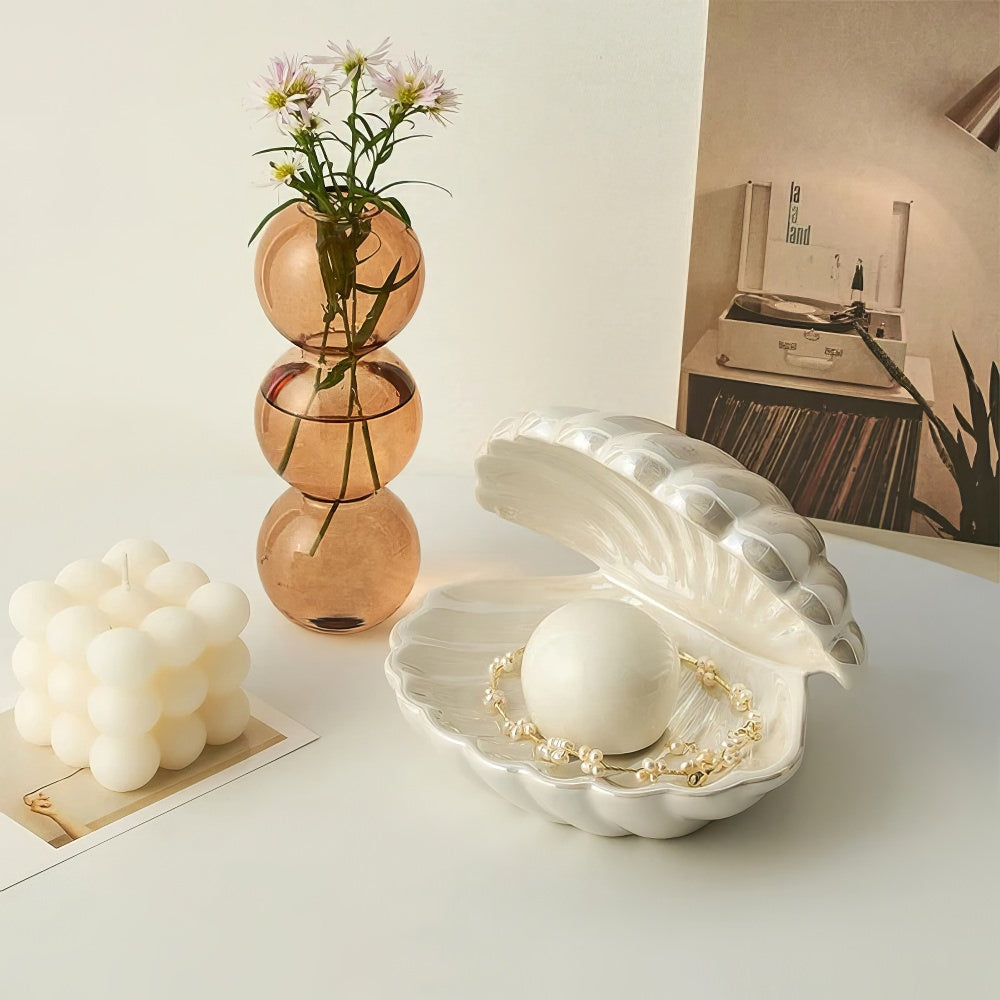 Fe-skaller Perle Natlampe – Blødt Skær med Magisk Havinspireret Design Lamps Tech Butik