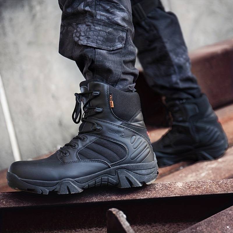 Taktiske Militærstøvler til Mænd – Bygget til Barskt Terræn og Lange Ture Men Boots Tech Butik Sort 37