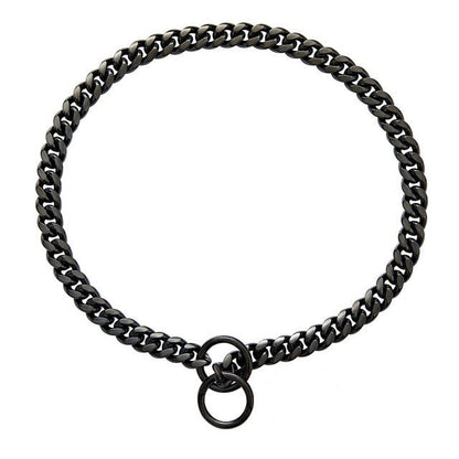 Kraftigt Hundehalsbånd i Rustfrit Stål – Slidstærkt & Stilrent Kædehalsbånd Heavy-Duty Stainless Steel Dog Chain Collar Tech Butik Sort 28 tommer (71 cm)