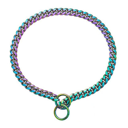 Kraftigt Hundehalsbånd i Rustfrit Stål – Slidstærkt & Stilrent Kædehalsbånd Heavy-Duty Stainless Steel Dog Chain Collar Tech Butik Flerfarvet 28 tommer (71 cm)
