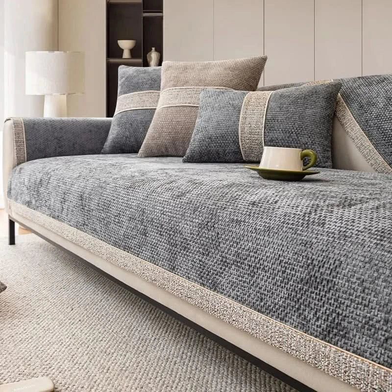 Elegant Sofabetræk i Hør – Stilfuld Beskyttelse og Komfort til Din Sofa Sofa Cover Tech Butik Mørkegrå 70 x 70 cm