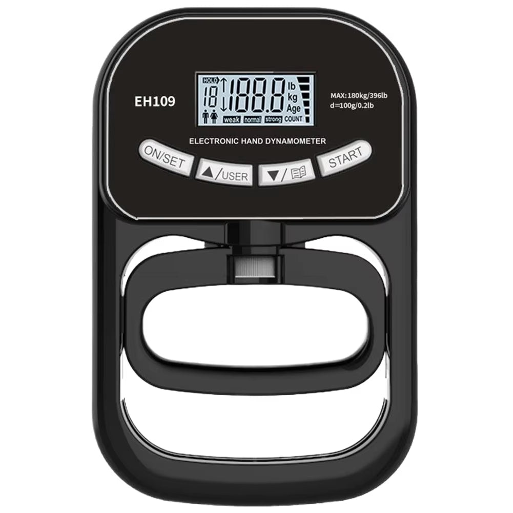 Digital Hånddynamometer – Præcis Styrkemåling op til 90 kg Fitness & Health Tech Butik Sort