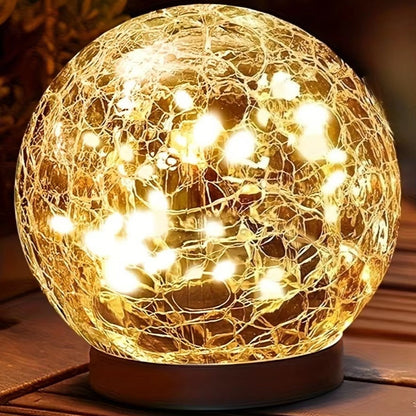 Stilfulde udendørslys – fortryllende solcelledrevet glaskugle med varm glød Outdoor Lights Tech Butik Klar