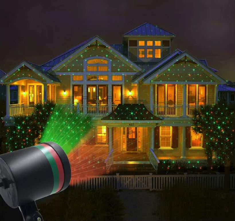 Udendørs Laserlysprojektor – Fantastiske visuelle effekter til natlig dekoration Home Decor Tech Butik